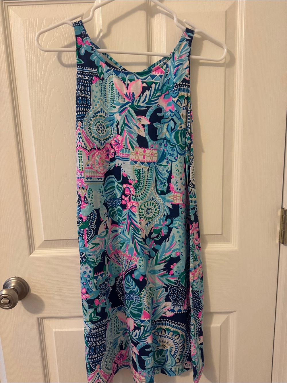 Lilly Pulitzer Blue, Aqua & Pink Printed Sleeveless Sundress